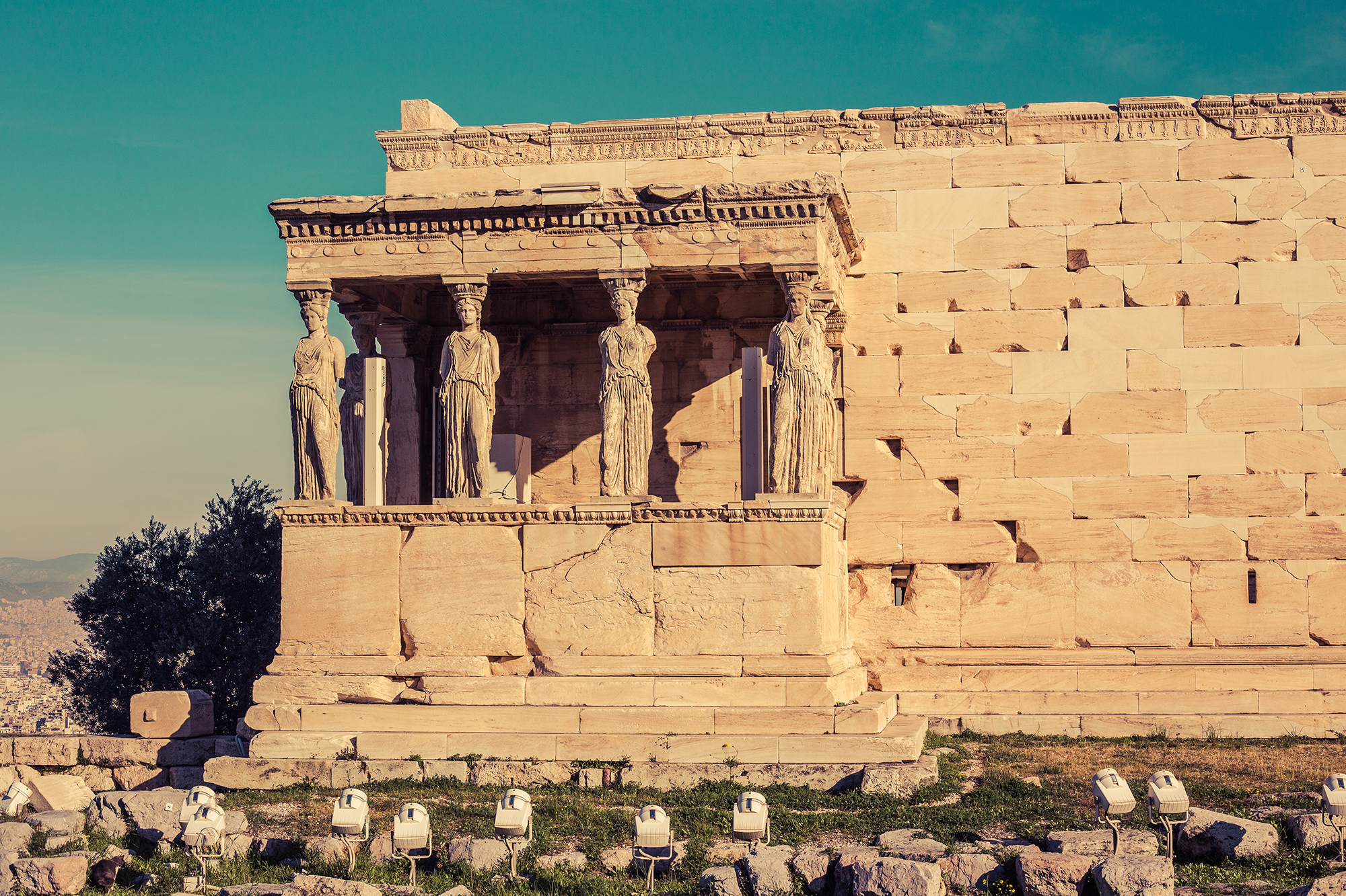 akropolis erechtheion ruiner aten