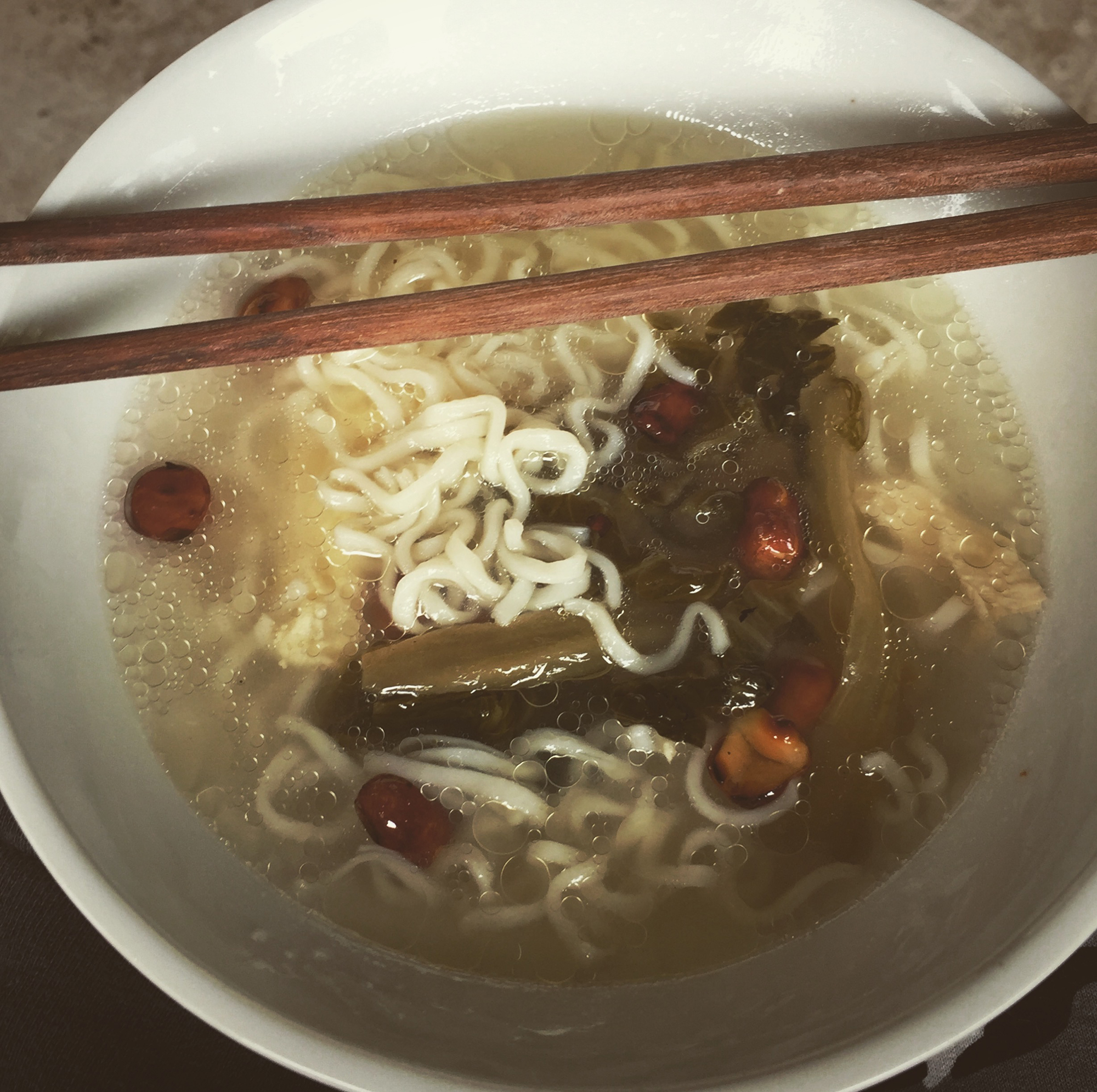 breakfast noodle soup