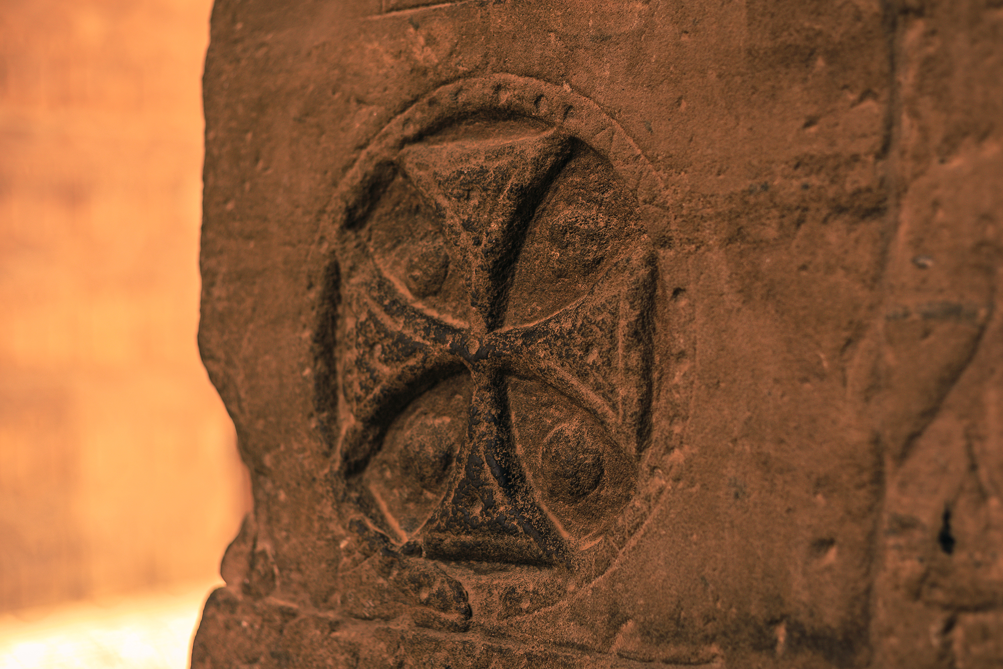 cross on colonn in philae temple