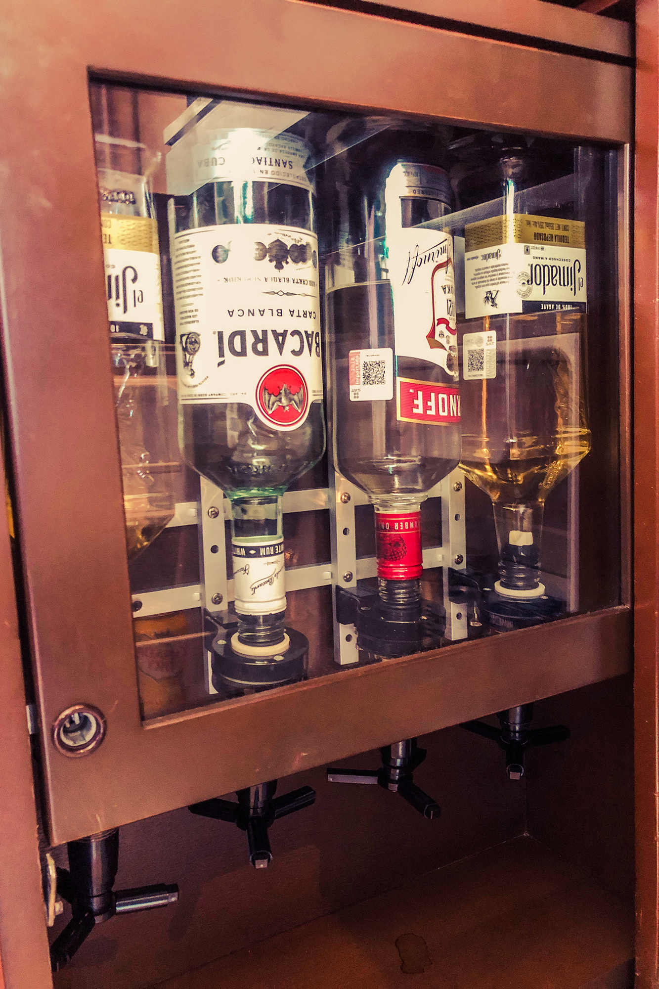 minibar in the room at hard rock hotel in cancun