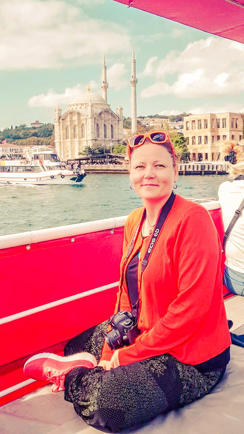 charnette woman on boat in istanbul
