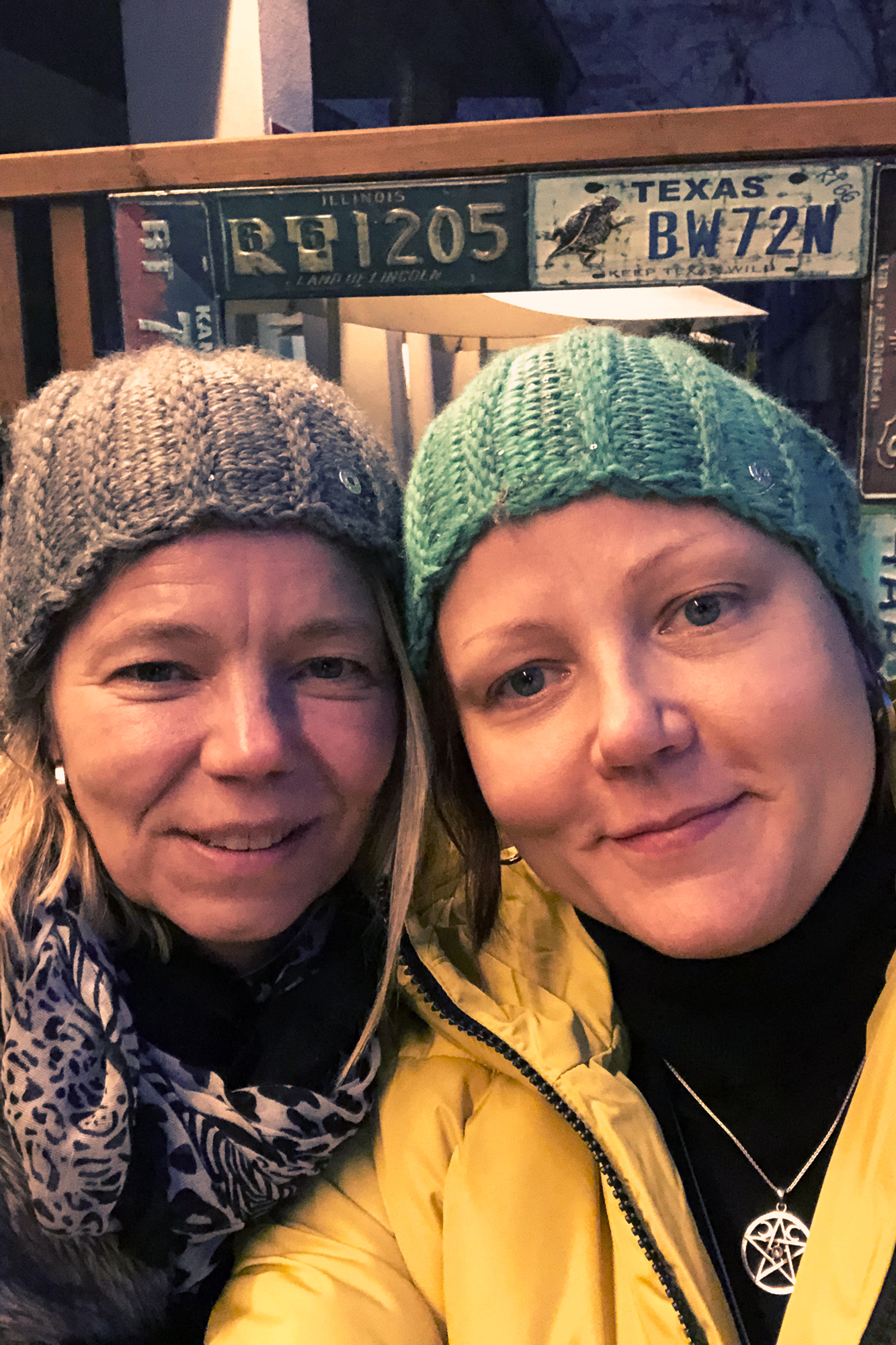 two women taking selfie