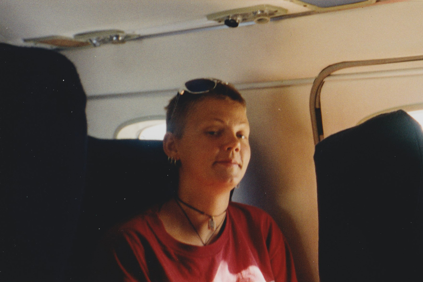 charnette woman on a small plane