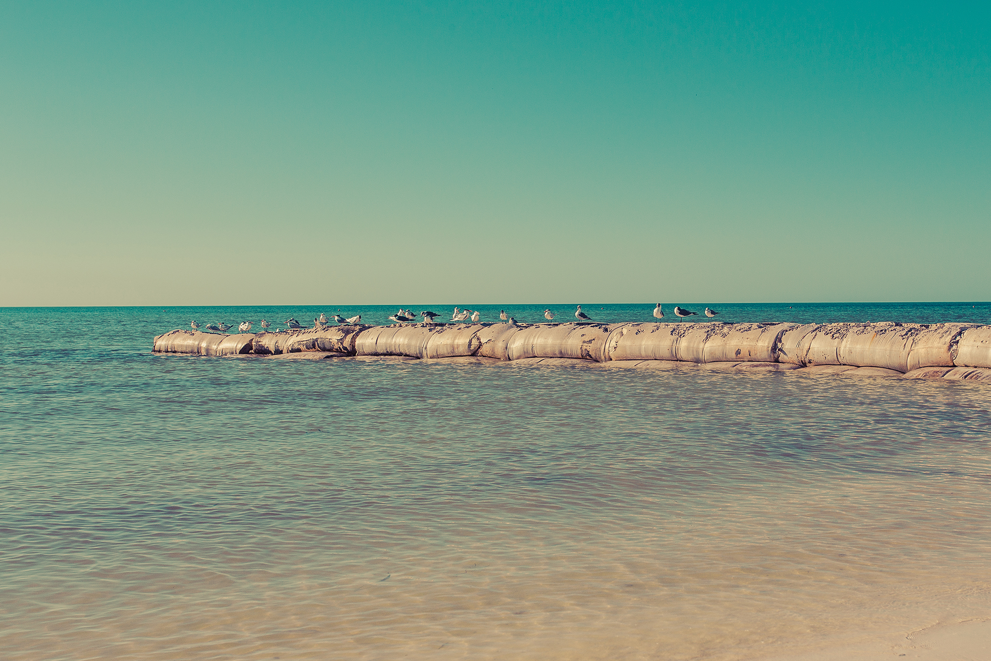 home made piers on the beach holbox