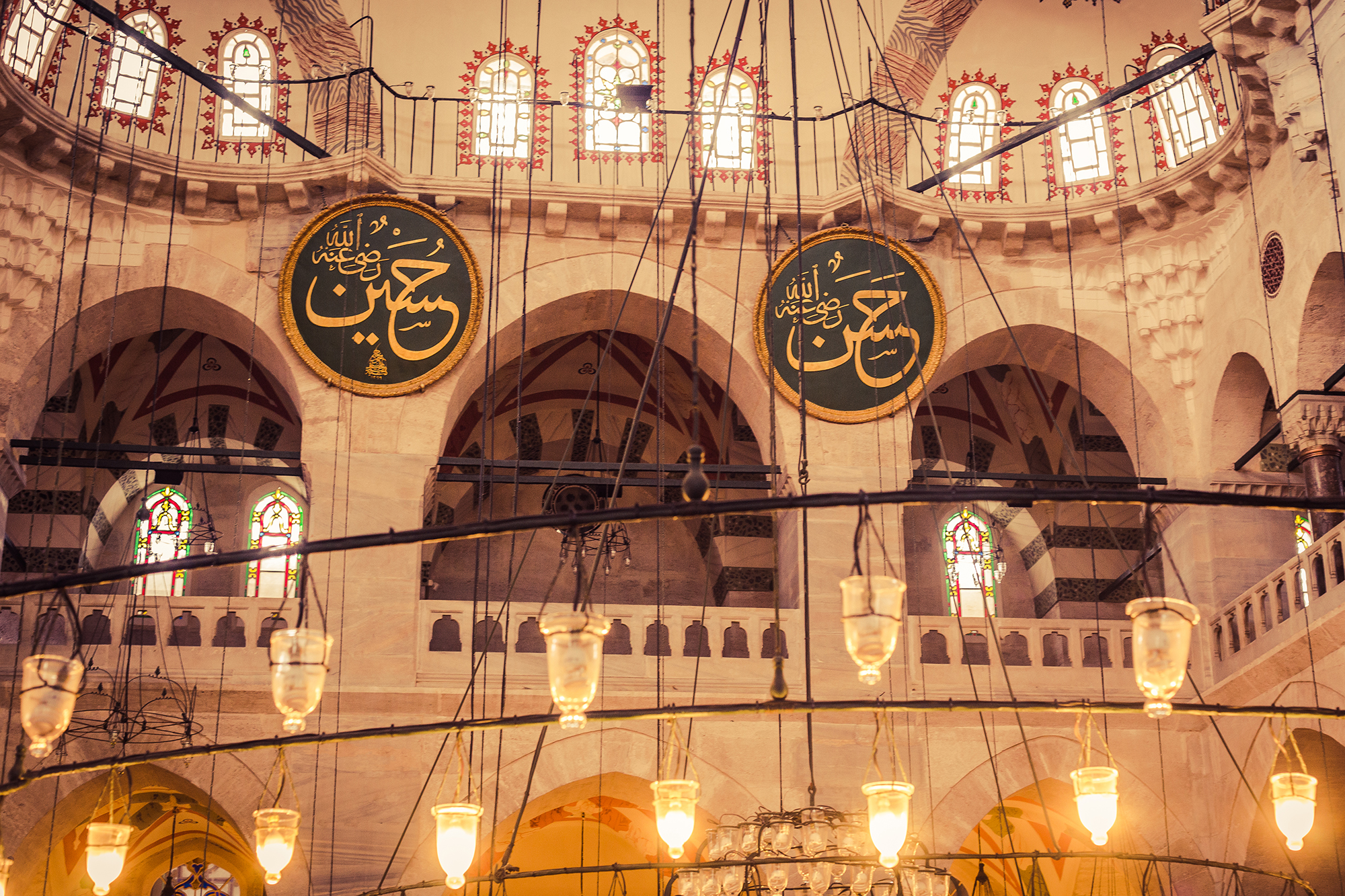 inside a mosque in istanbul